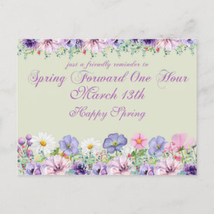 Herinnering voor zomertijd briefkaart