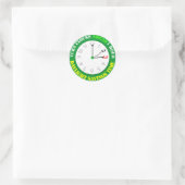 Herinnering voor zomertijd ronde sticker (Tas)