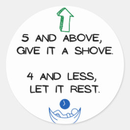 Herinnering wiskunde: 5 en hoger geven het een sch ronde sticker