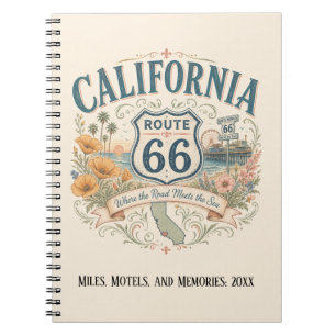 Herinneringen aan de California Route 66 Road Trip Notitieboek