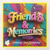 "Herinneringen aan de schat" Glazen Onderzetter (Voorkant)