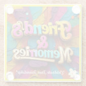 "Herinneringen aan de schat" Glazen Onderzetter (Achterkant)