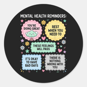 Herinneringen aan geestelijke gezondheid Maand van Ronde Sticker