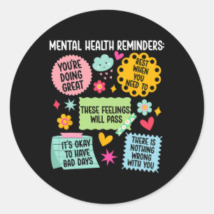 Herinneringen aan geestelijke gezondheid Maand van Ronde Sticker