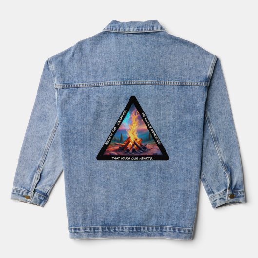 Herinneringen aan kampvuur denim jacket (Achterkant)