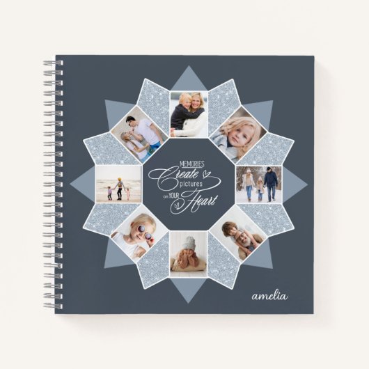 Herinneringen Fotocollage Aarde Tonen ID1016 Notitieboek (Voorkant)