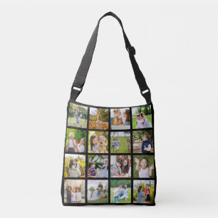 Herinneringen in Beweging: 16 Fotocollage Crossbody Tas