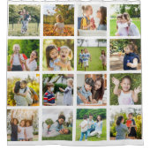 Herinneringen in Beweging: 16 Fotocollage Douchegordijn (Voorkant)