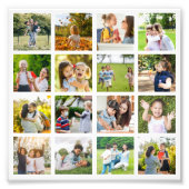 Herinneringen in Beweging: 16 Fotocollage Foto Afdruk (Voorkant)