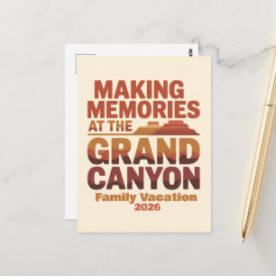 Herinneringen maken bij de Grand Canyon Reis Briefkaart