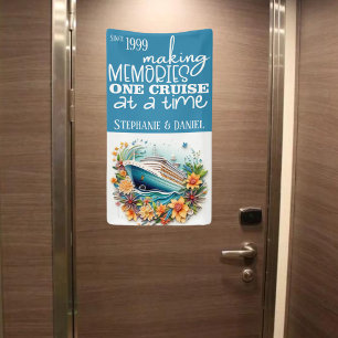 Herinneringen maken Eén cruise per cruisedeur Spandoek