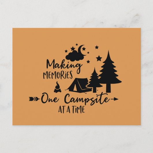 Herinneringen maken, één kampeerplaats tegelijk An Briefkaart (Voorkant)
