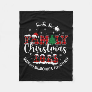 Herinneringen maken samen Buffalo Plaid Family Chr Fleece Deken