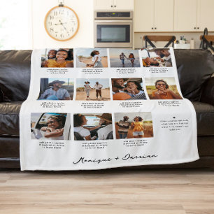 Herinneringen Met Jij 11 Foto Collage Aandenken Fleece Deken