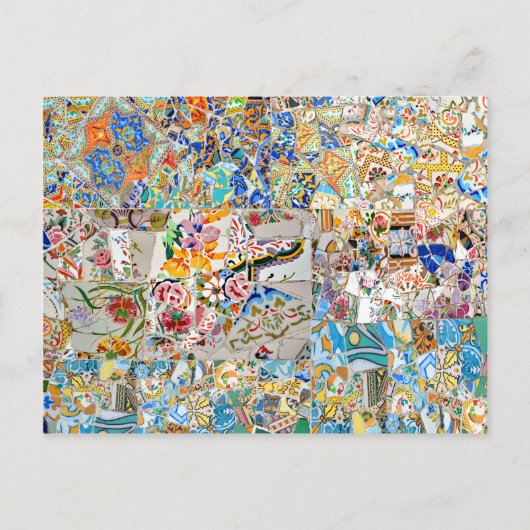 Herinneringen. Park Güell. Geweldig mozaïek. Deel  Briefkaart (Voorkant)