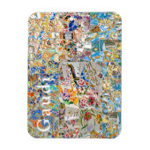Herinneringen. Park Güell. Geweldig mozaïek. Deel  Magneet (Verticaal)