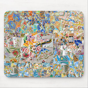 Herinneringen. Park Güell. Geweldige mozaïek. De Muismat