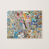 Herinneringen. Park Güell. Geweldige mozaïek. Deel Legpuzzel (Horizontaal)