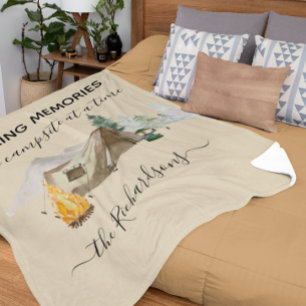 Herinneringen tegelijk één kampeerplaats maken fleece deken