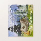 Herinneringen tegelijk één kampeerplaats maken legpuzzel (Verticaal)