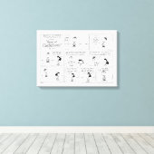 Herinneringen van Charlie Brown bij de pitcher's h Canvas Afdruk (Insitu (Houten vloer))