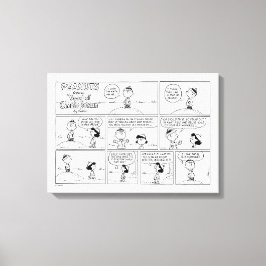Herinneringen van Charlie Brown bij de pitcher's h Canvas Afdruk (Voorkant)