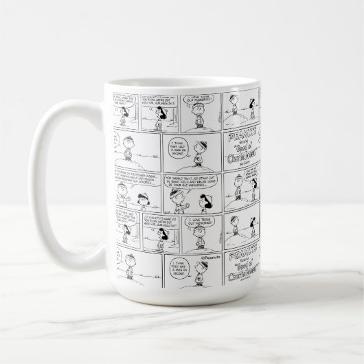 Herinneringen van Charlie Brown bij de pitcher's h Koffiemok (Links)