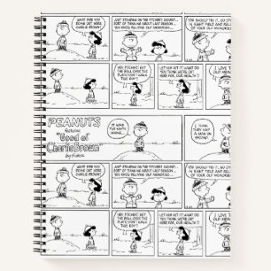 Herinneringen van Charlie Brown bij de pitcher's h Notitieboek
