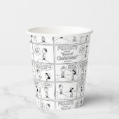 Herinneringen van Charlie Brown bij de pitcher's h Papieren Bekers (Achterkant)
