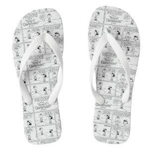 Herinneringen van Charlie Brown bij de pitcher's h Teenslippers