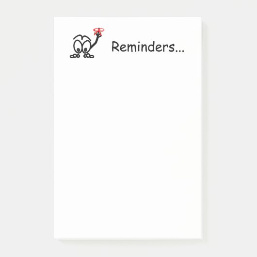 Herinneringen Vergeet 4x6 niet Post-it® Notes (Voorkant)