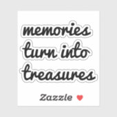 Herinneringen vinylsticker op maat gesneden sticker (Vel)