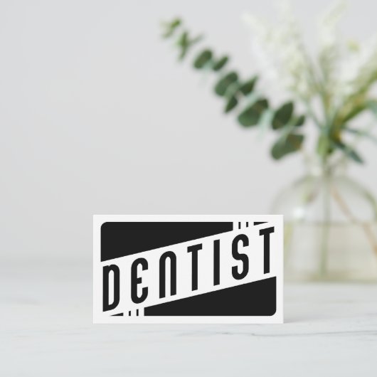 herinneringen voor benoeming retro dentist afsprakenkaartje (Staand voorkant)
