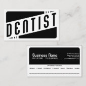 herinneringen voor benoeming retro dentist afsprakenkaartje (Voorkant / Achterkant)