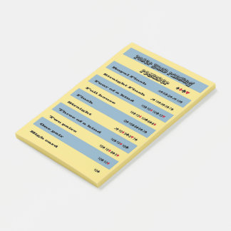 Herinneringen voor handmatige vulling Blu- en gele Post-it® Notes