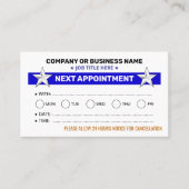 Herinneringen voor volgende afspraak (bulkberichte afsprakenkaartje (Voorkant)