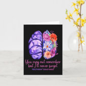 Herinneringen zijn belangrijk Alzheimer Paars Alz Kaart (Gele Bloem)