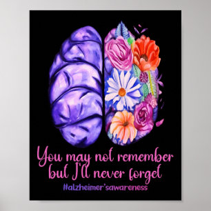 Herinneringen zijn belangrijk Alzheimer Paarse Alz Poster