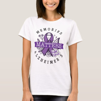 Herinneringen zijn belangrijk Paarse Lint Alzheime T-shirt