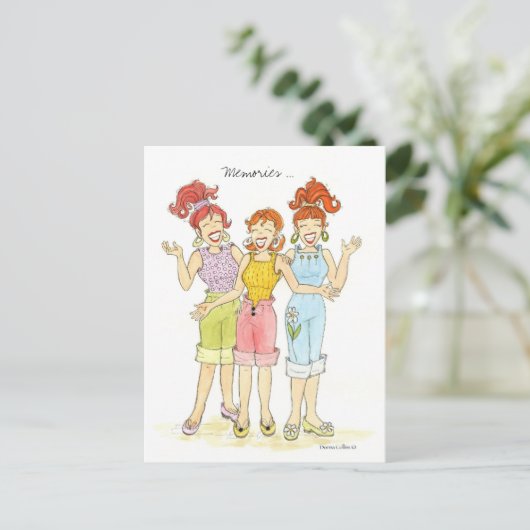 Herinneringen zijn voor altijd. briefkaart (Staand voorkant)