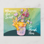 Herinneringen zijn zo mooi dat ze ze koesteren briefkaart (Voorkant)