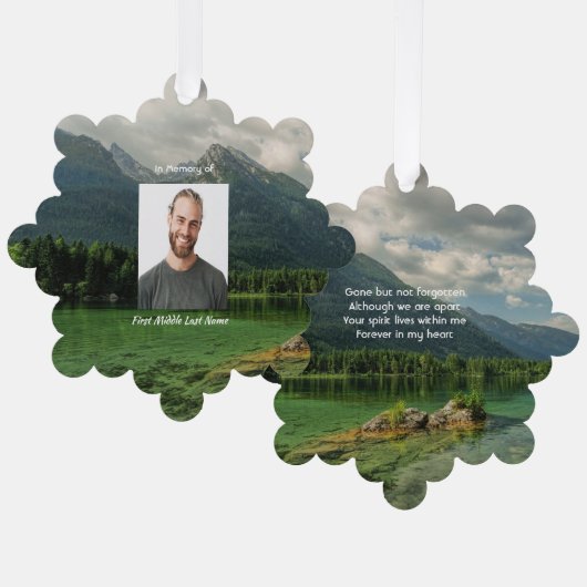 Herinneringsaandenken Bergmeer Landschap  Ornament Kaart (Voorkant / Achterkant)