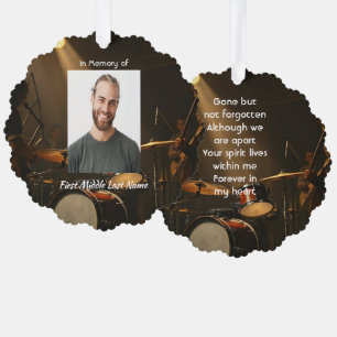 Herinneringsaandenken Drummer Drums Band Ornament Kaart