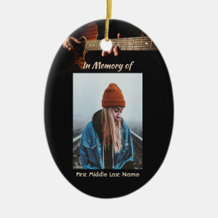 Herinneringsaandenken Muziek Gitaar Keramisch Ornament