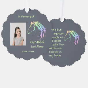 Herinneringsaandenken Pastel Paard Kunst Ornament Kaart