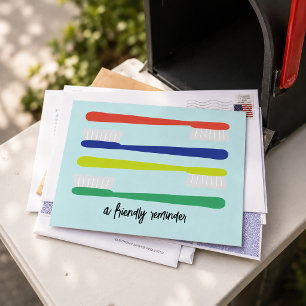 Herinneringsansichtkaart voor tandartspraktijk briefkaart