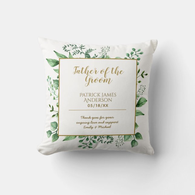 Herinneringscadeau voor Vader van de Bruidegom get Kussen (Voorkant)