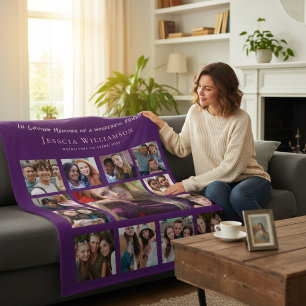 Herinneringscollage met foto's van vriend fleece deken