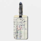 Herinneringsformulier  papier vervaldatum biblioth bagagelabel (Achterkant verticaal)