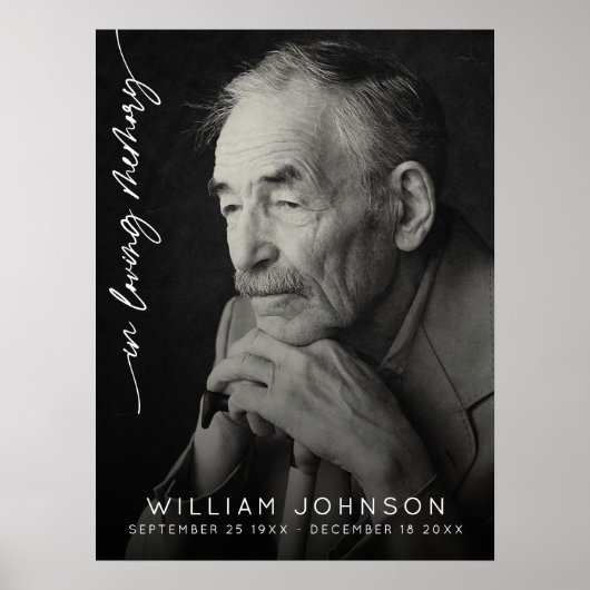 Herinneringsfoto Begrafenis Poster (Voorkant)